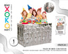 FALDA DE MESA FLECO PLATA 275*74CM - yupiparty