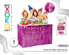 FALDA DE MESA FLECO FUCSIA 275*74CM - yupiparty