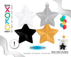 PESO PARA GLOBO ESTRELLA COLOR SURTIDO - yupiparty
