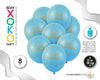 GLOBOS PERLA FELIZ C 8PC 30CM/2.8G AZUL - yupiparty