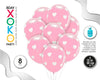 GLOBOS LATEX ROSA 8PC 30CM/2.8G CORAZON - yupiparty