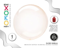 GLOBO BURBUJA NARANJA 24/60 - yupiparty