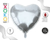 GLOBO FOIL CORAZON 24 PUL PLATA - yupiparty