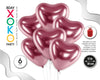 GLOBOS METALIZADOS 30CM 6PC CORAZON ROJO - yupiparty
