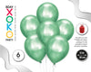 GLOBOS METALIZADOS 30CM 6PC VERDE - yupiparty