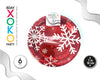 Platos Navidad Rojos Copo Nieve 18cm Pack 6 - Vajilla Festiva - yupiparty