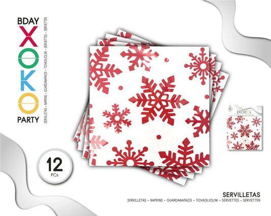 SERVILLETAS COPO DE NIEVE 12PC - yupiparty