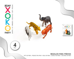 PACK PINATA ANIMALES SALVAJES 4PC - yupiparty