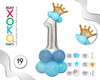 COLUMNA GLOBO PLATA AZUL Nº1 - yupiparty
