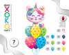 SET CATICORNIO 7 GLOBOS - yupiparty