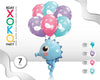 SET CABALLITO DE MAR 7 GLOBOS - yupiparty