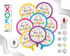 SET GLOBO MYLAR FELIZ C 8PC - yupiparty