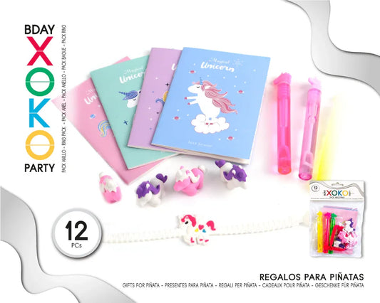 PACK PINATA UNICORNIO 12PC 4 - yupiparty