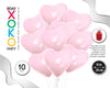 GLOBOS CORAZONES 10PC 10/25CM ROSA BA - yupiparty