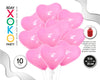 GLOBOS CORAZONES 10PC 10/25CM ROSA - yupiparty