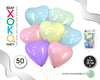 GLOBOS CORAZONES 50PC 10/25CM COLOR P - yupiparty