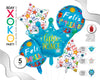 SET GLOBO MYLAR CORONA F.C 5PC - yupiparty
