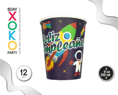 VASO 9OZ ASTRONAUTA 12PC - yupiparty