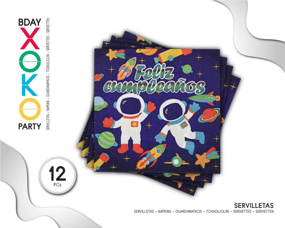 SERVILLETA ASTRONAUTA 12PC - yupiparty