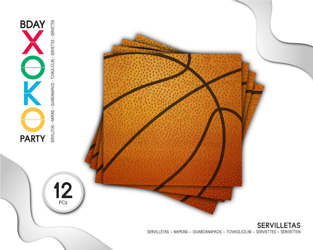SERVILLETAS BALONCESTO 12PCS