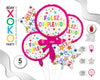 SET GLOBO MYLAR PIRULETA DE LAZO 5PC - yupiparty