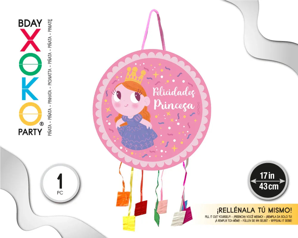 PIÑATA PRINCESA 43CM - yupiparty