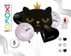 SET GLOBO 5PC CAT H.BDAY - yupiparty
