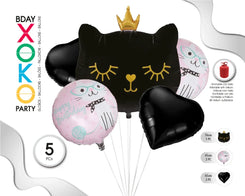 SET GLOBO 5PC CAT H.BDAY - yupiparty