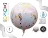 GLOBO FOIL ESFERA 55CM UNICORN ROSA - yupiparty