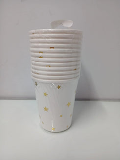 VASO 9ONZ/250 ESTRELLAS FOIL - yupiparty