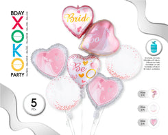 SET GLOBO MYLAR 6PC BRIDE TO BE - yupiparty