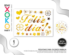 PEGATINA PARA GLOBO FELIZ DIA - yupiparty