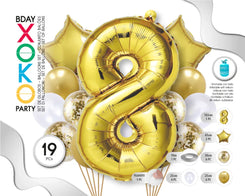 SET ORO STAR 19PC # 8 - yupiparty