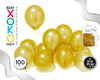 GLOBOS 100PC 9/25CM PERLA ORO - yupiparty