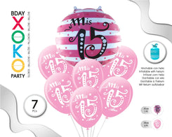 SET GLOBO 7PC MIS 15 7PC - yupiparty