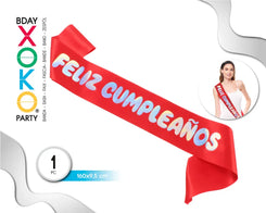 BANDA FELIZ CUMPLEAÑOS LASER ROJO - yupiparty