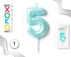 VELA 6CM AZUL PERLADO 5 - yupiparty