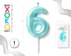 VELA 6CM AZUL PERLADO 6 - yupiparty