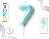 VELA 6CM AZUL PERLADO 7 - yupiparty