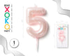 VELA 6CM ROSA PERLADO 5 - yupiparty