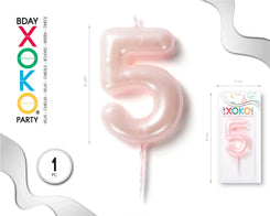VELA 6CM ROSA PERLADO 5 - yupiparty