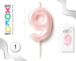 VELA 6CM ROSA PERLADO 9 - yupiparty