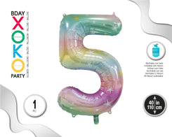 GLOBO FOIL 110CM MACARON STARS 5 - yupiparty