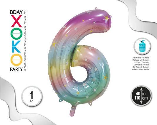 GLOBO FOIL 110CM MACARON STARS 6 - yupiparty