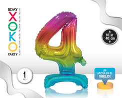 GLOBO FOIL 16P RAINBOW STANDING 4 - yupiparty