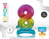 GLOBO FOIL 16P RAINBOW STANDING 8 - yupiparty