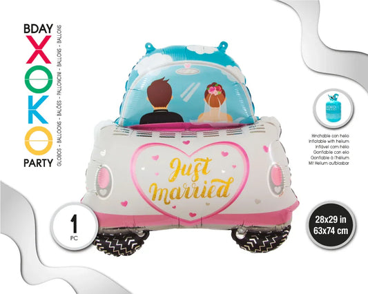 GLOBO FOIL JUST MARRIED 63*74CM - yupiparty