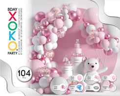 SET BABY PINK 104PC - yupiparty