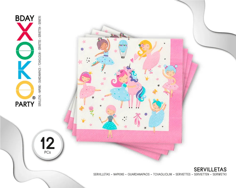 SERVILLETA BALLERINA 12PC - yupiparty