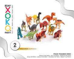 PACK PINATA FIGURA DINO 2PC - yupiparty